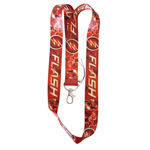 Superhero DC Comics The Flash One Size Red Fabric Lanyard One Size Unisex - Picture 2 of 6